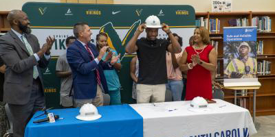 Spring Valley High School Class of 2022 graduate Justin McElveen announced he will begin his career in Dominion Energy’s full-time apprentice lineman program.